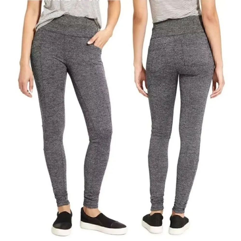 Athleta Herringbone Metro High Waisted Leggings Women Size L